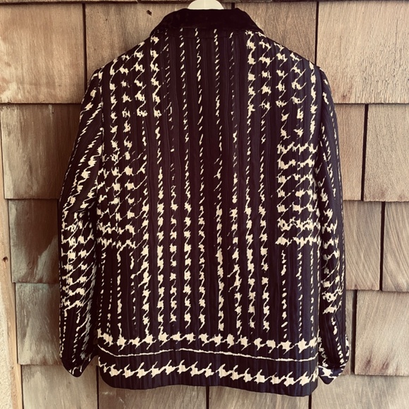 Lapine Blanche Japanese Vintage Y2K Quilted Silk Jacquard Velvet Lined Jacket M - Picture 12 of 16